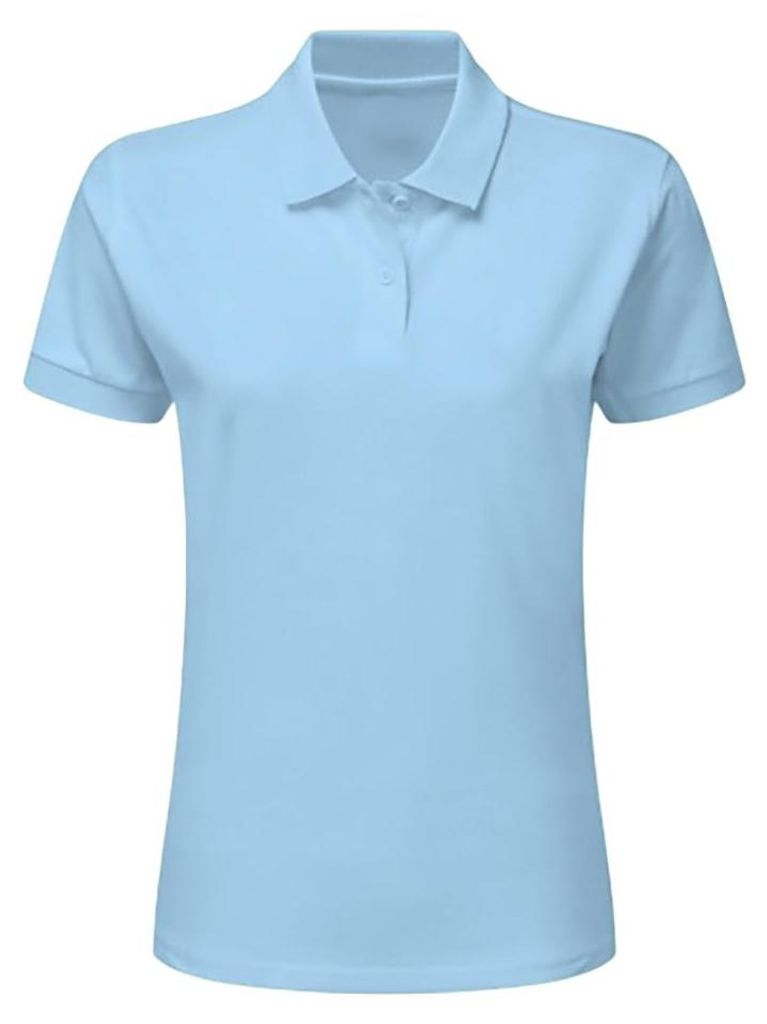 SG Damen Poloshirt, Kurzarm, 100% Baumwolle FK1348 (L) (Himmelblau)