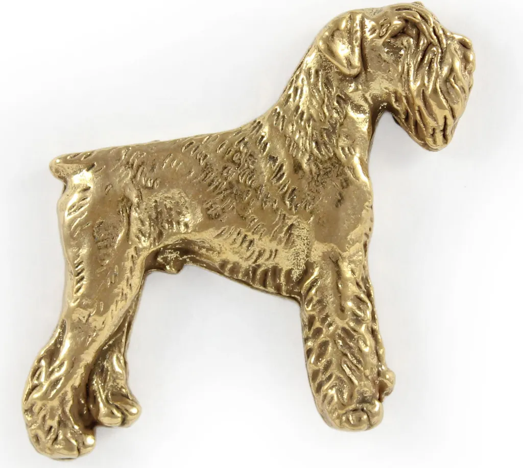 Bijou pour femme : broche chien Bichon Frisé avec finition dorée chic