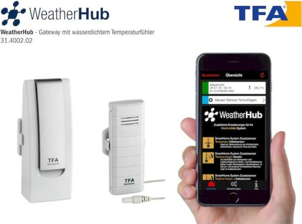 Évitez les dégâts dus au gel avec le pack WeatherHub TFA 31.4002.02 et sonde