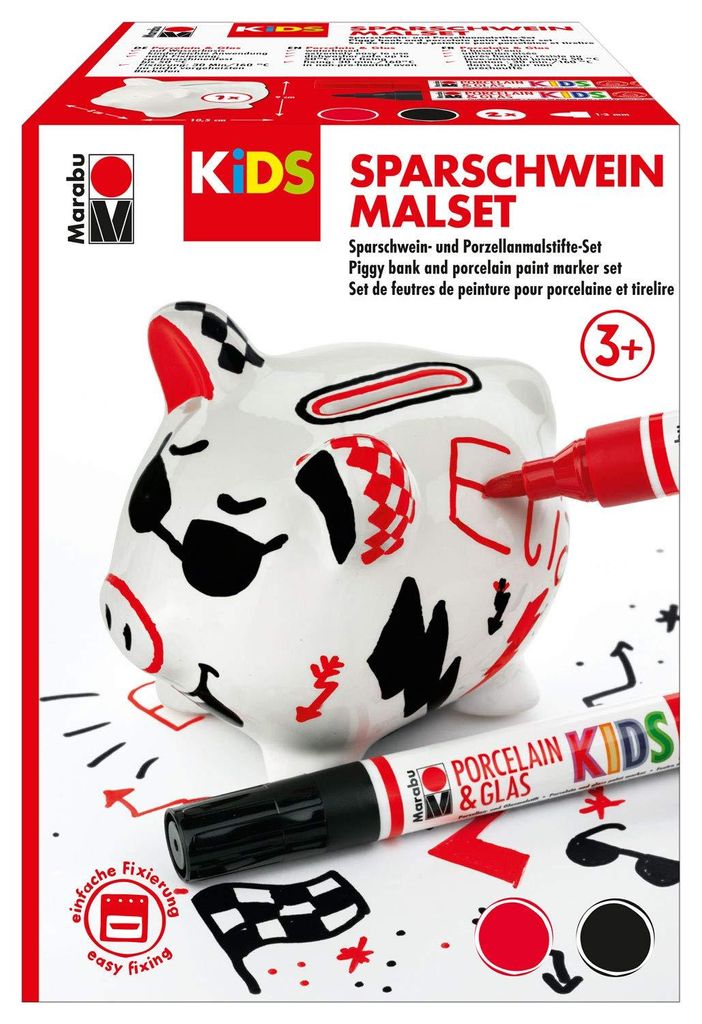 Marabu KiDS Sparschwein-Malset