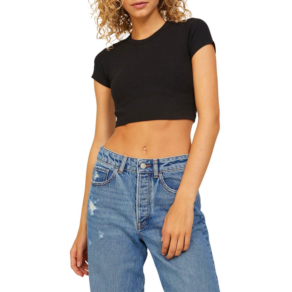 JJXX Florie Cropped Rib Shirt Damen