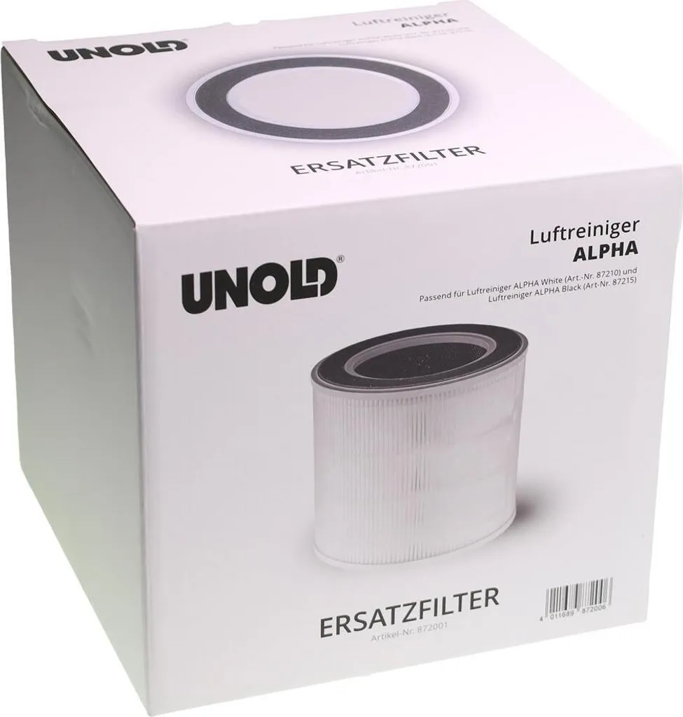 Filtre UNOLD 872001 haute performance pour purificateur d'air Alpha série