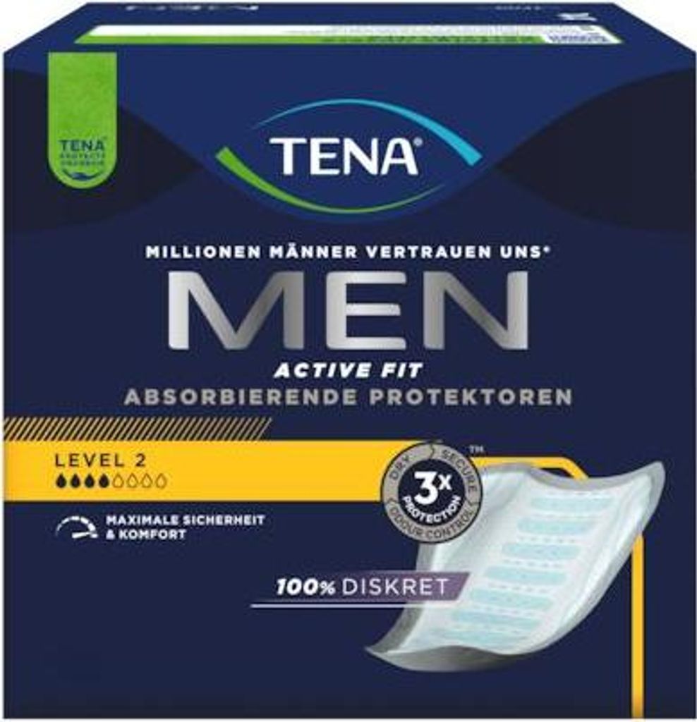 Tena Slipeinlagen MEN ACTIVE FIT LEVEL 2, 10 St. Produktbild 