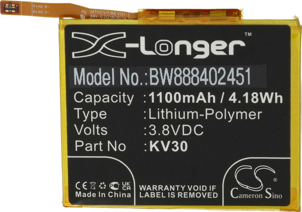 vhbw Akku kompatibel mit Motorola Razr 2019 Handy Smartphone Telefon (1100 mAh, 3,8 V, Li-Polymer)