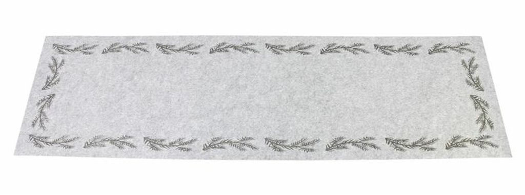Dekoleidenschaft Tischläufer Herbstwald – Filz Beige, 30x120 Cm, Mit Waldmotiven