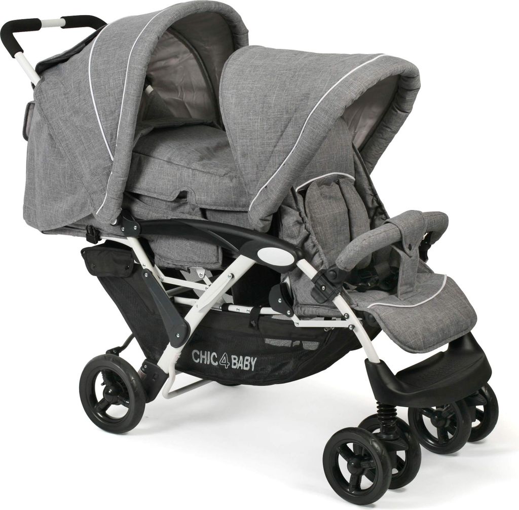 CHIC 4 BABY Duowagen voor broertjes en zusjes, met tas en Productafbeelding 