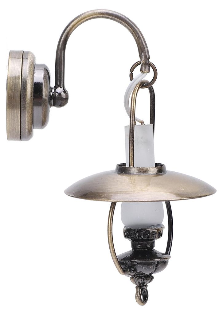 1:12 Puppenhaus Vintage-Kerosinlampe im Wandlampenstil Puppenhausmöbel Beleuchtung Dekoration Puppenhauszubehör