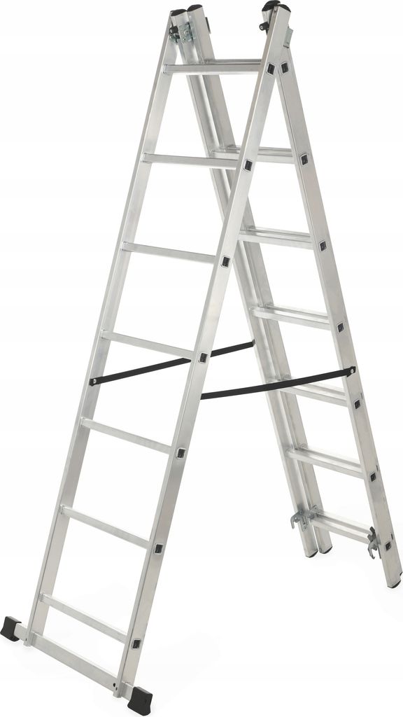 KADAX Multifunktionsleiter "Holem", Aluminium-Multifunktionsleiter, Leiter bis 150 kg, 7 Stufen