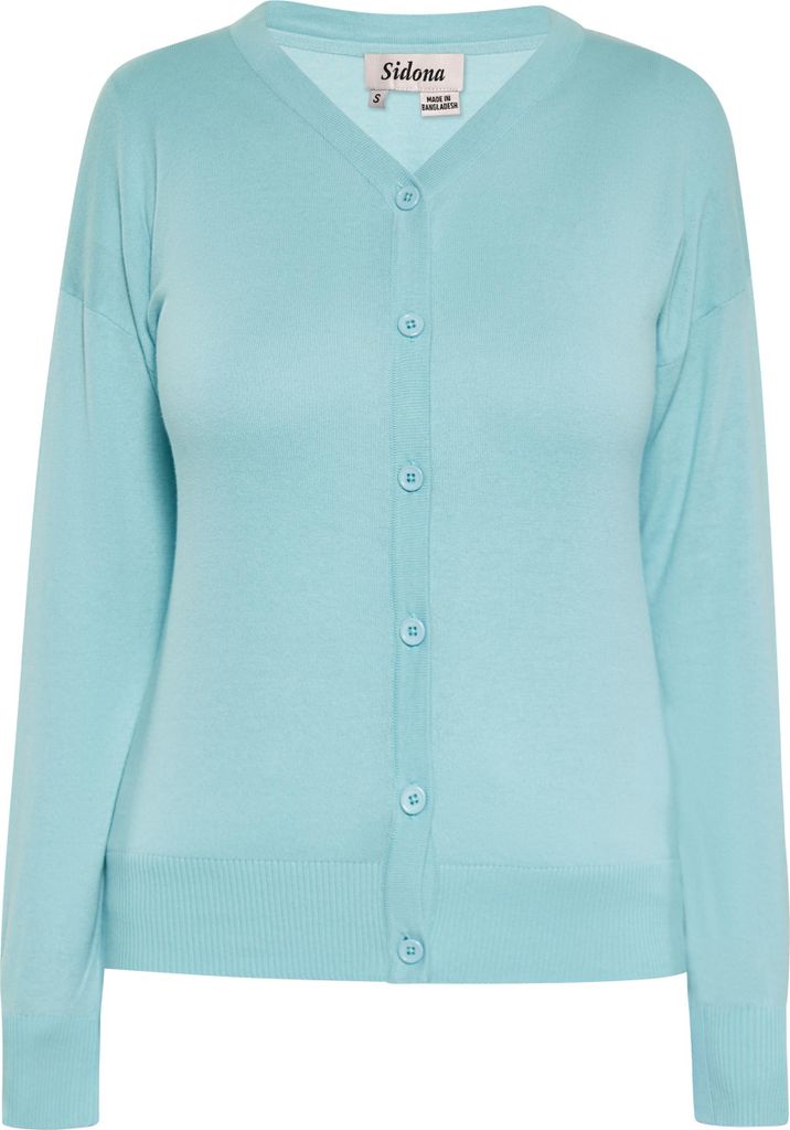 SIDONA damen strickjacke - wasser, L