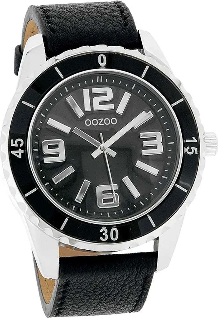 Montre Mixte Noire Oozoo Vintage - Idéale pour le Travail et Sorties