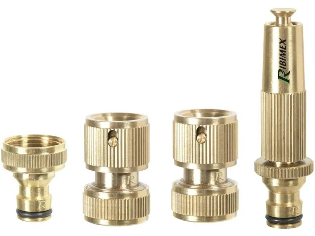 Lance d'Arrosage en Laiton Indestructible 15 mm avec 4 Pièces D-Work