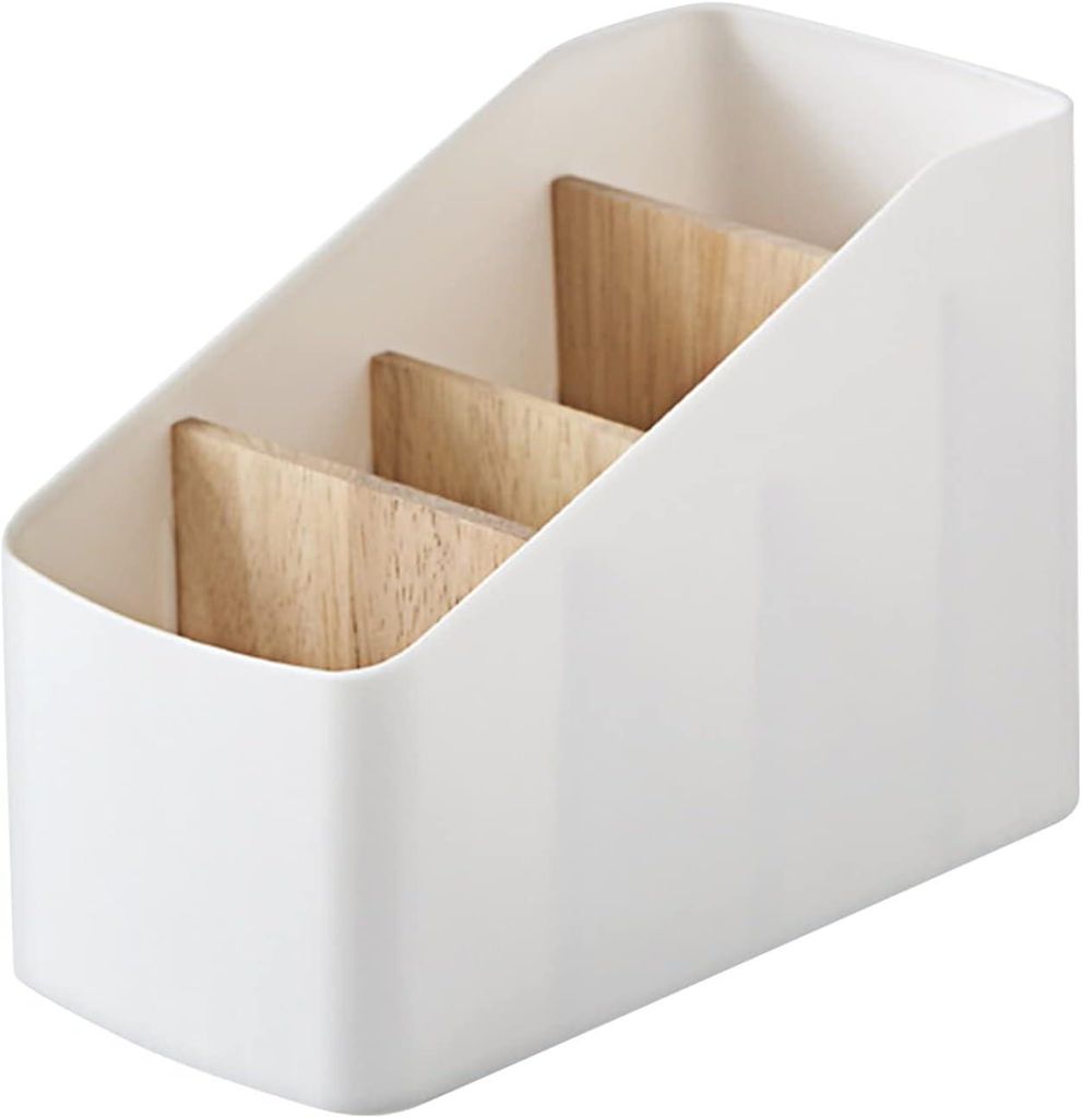 Desktop Aufbewahrungsbox Holz Desktops Fernbedienungshalter 4 F?cher Holz Desktop Stift Aufbewahrungsbox Schreibtisch Zubeh?r Organizer Geeignet F...