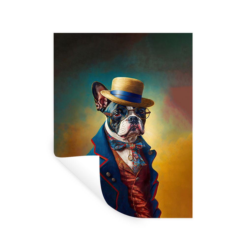 MuchoWow Wandtattoo Wandsticker Wandaufkleber Hund - Kleidung - Accessoires - Farbe - Porträt 90x120 cm Selbstklebend und Repositionierbar - Fal...