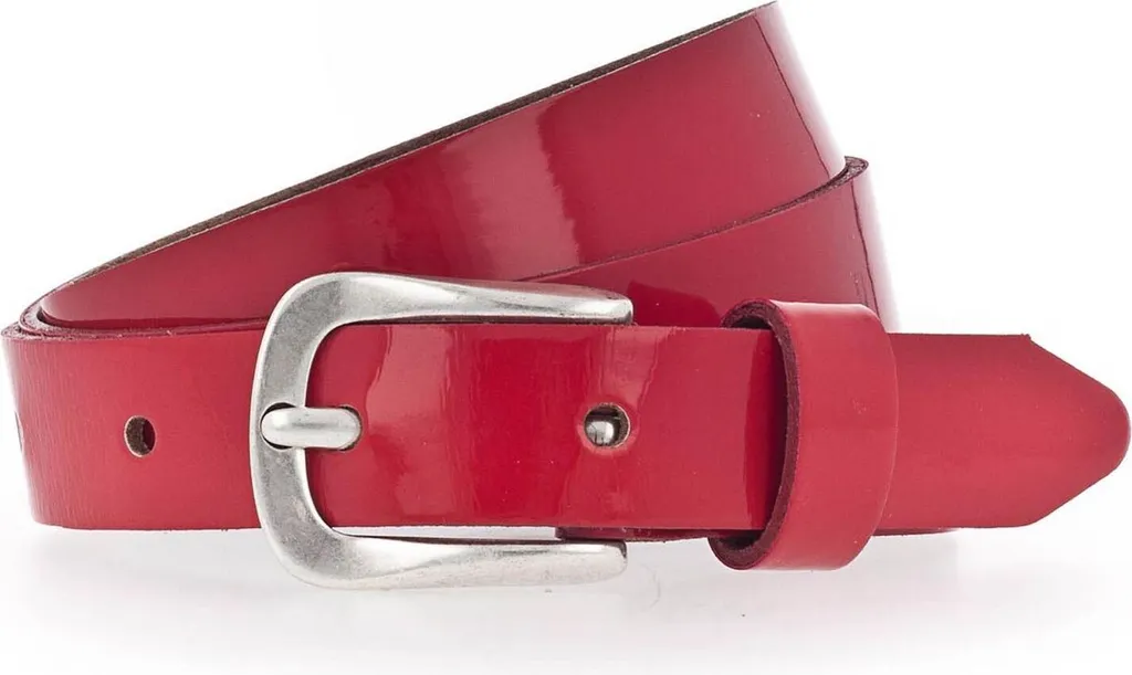 Cintura Rossa Vernice Vanzetti 2cm - Must-Have Pelle Ruby Red W80
