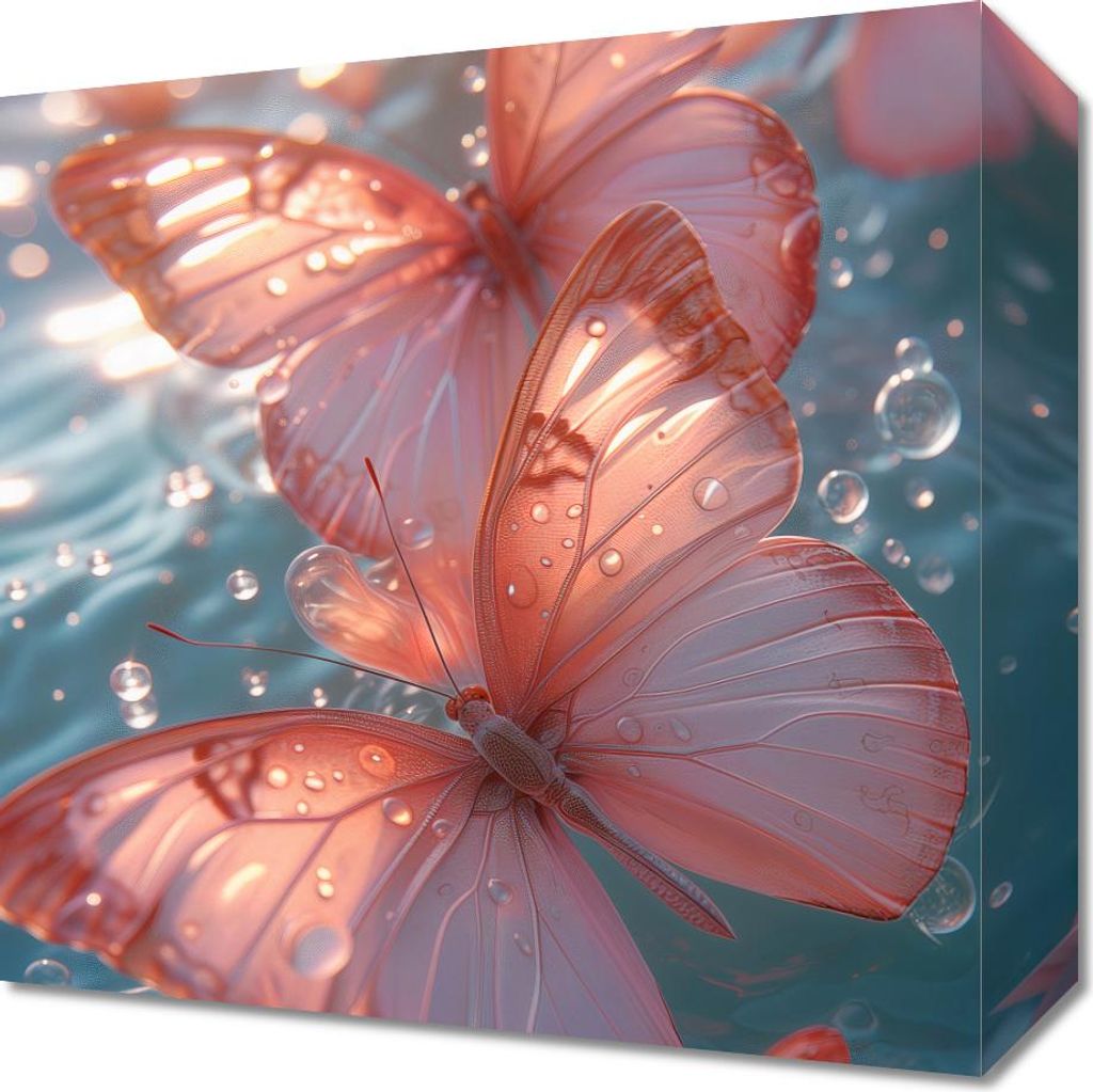 Bild 30x30cm Leuchtende Schmetterlinge