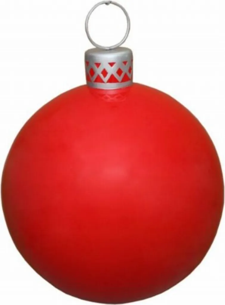 Boule de Noël Incassable 108cm Rouge Mat GFK pour Décoration Publique