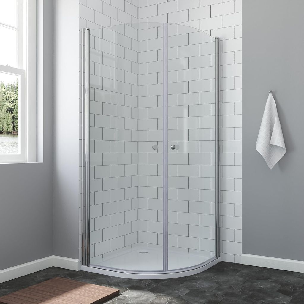 AQUABATOS Duschkabine 90x90x195cm, Viertelkreis Produktbild 