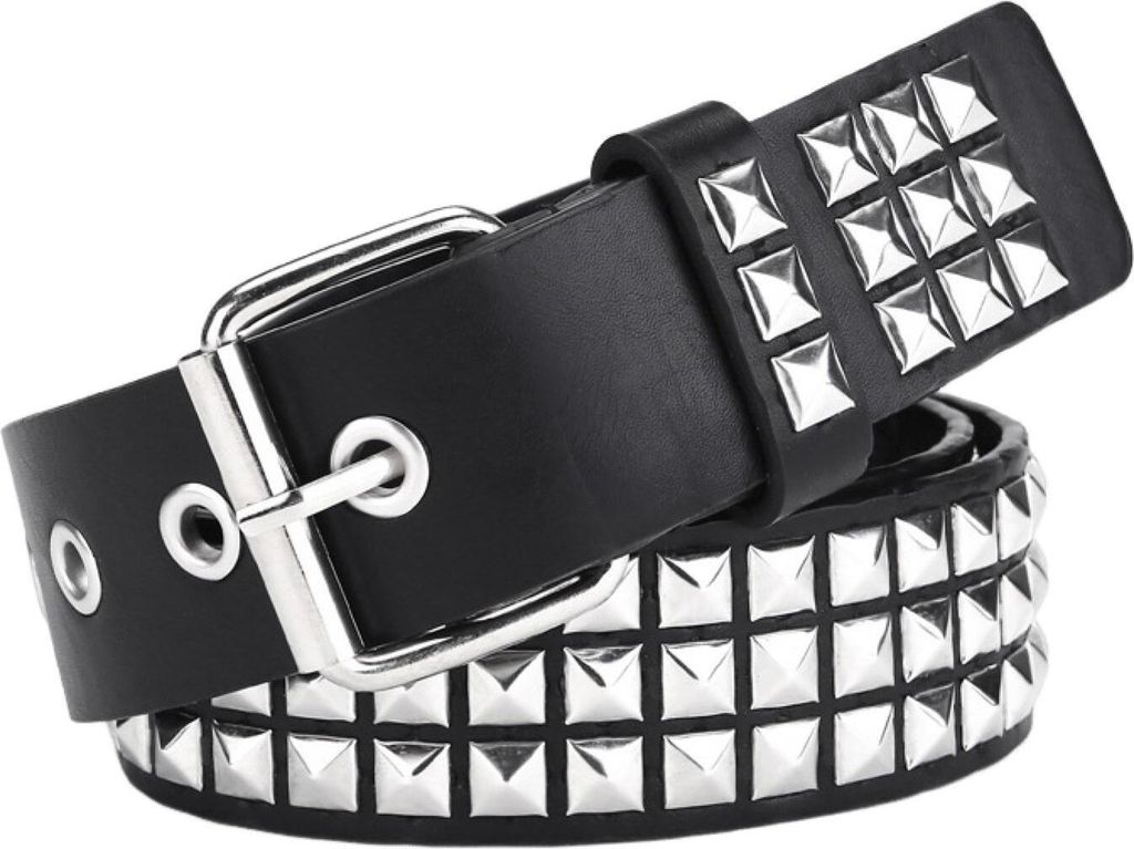 Punk Rock Nietengürtel Nietengürtel Ösenfadengürtel Produktbild 