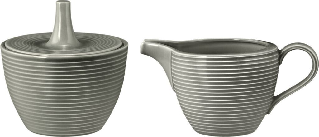Seltmann Weiden Beat Color Glaze Milch & Zucker Set 2-teilig Perlgrau
