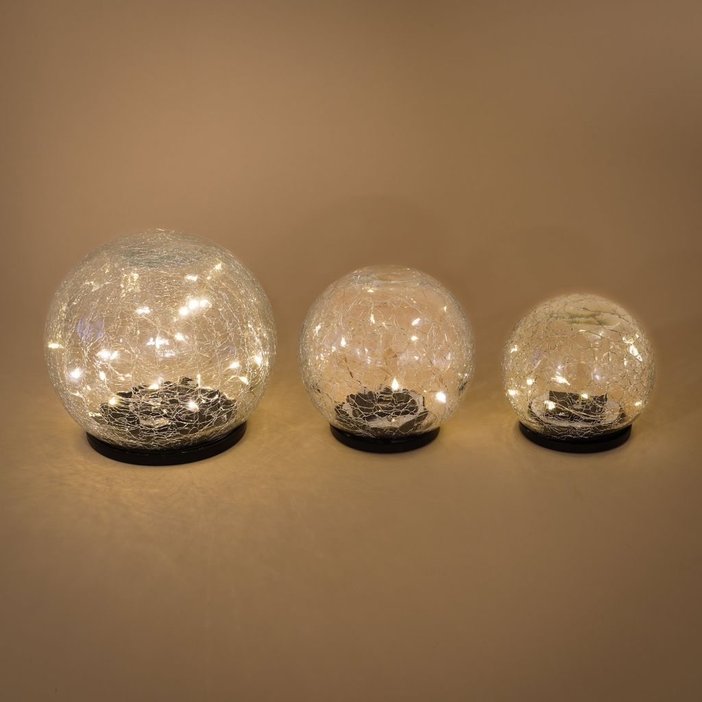 esotec Solar ECHTGLAS Solarkugeln für den Garten 3er-Set Produktbild 