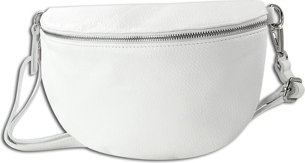 Toscanto Leder Tasche Gürteltasche weiß OTT825BW