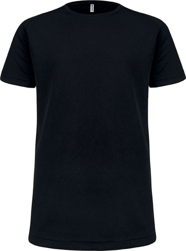 Proact Jungen T-Shirt Kinder T Kids Basic Sommer Kurzarm Rundhals, Größe:12/14, Farbe:Schwarz
