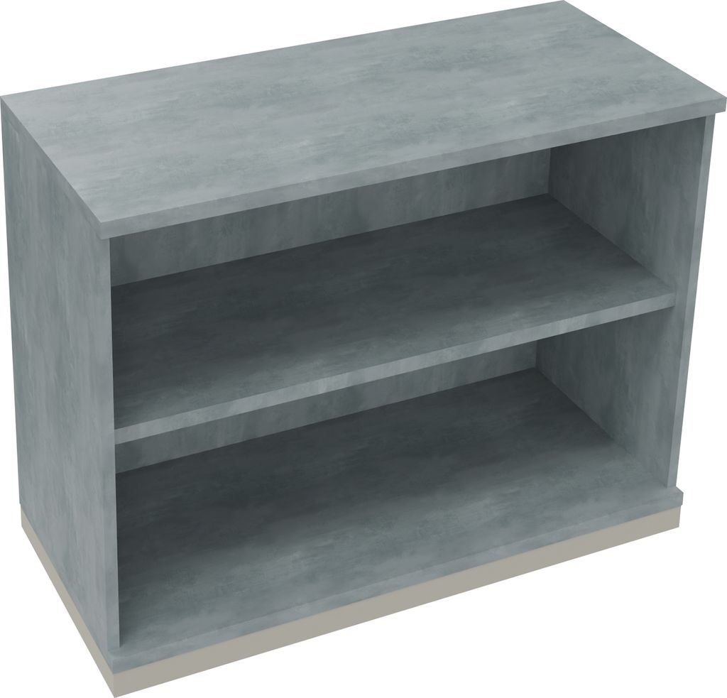 Regal 2OH B1000xT442xH781mm Silberaluminium/Beton hell