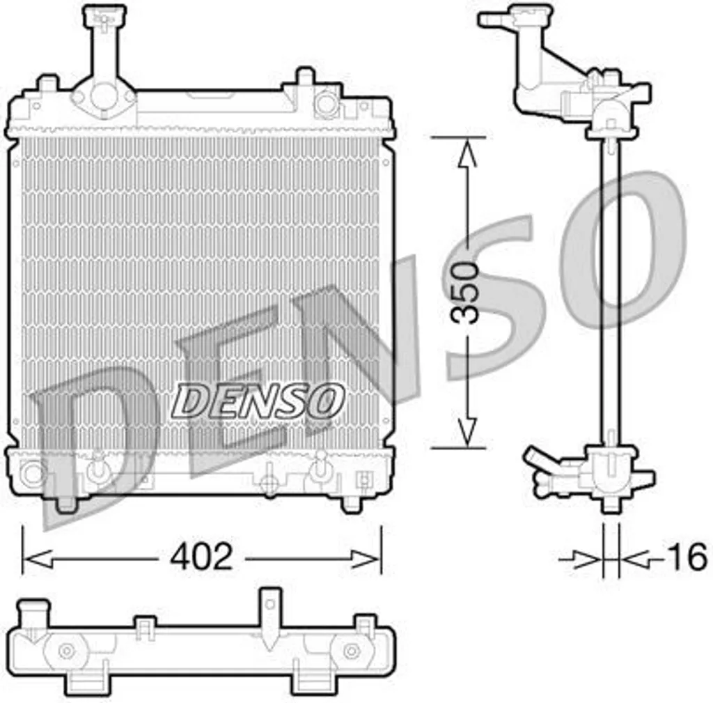 Radiateur DENSO DRM47027 pour Nissan Pixo UA0 - Qualité OE 214004A00E