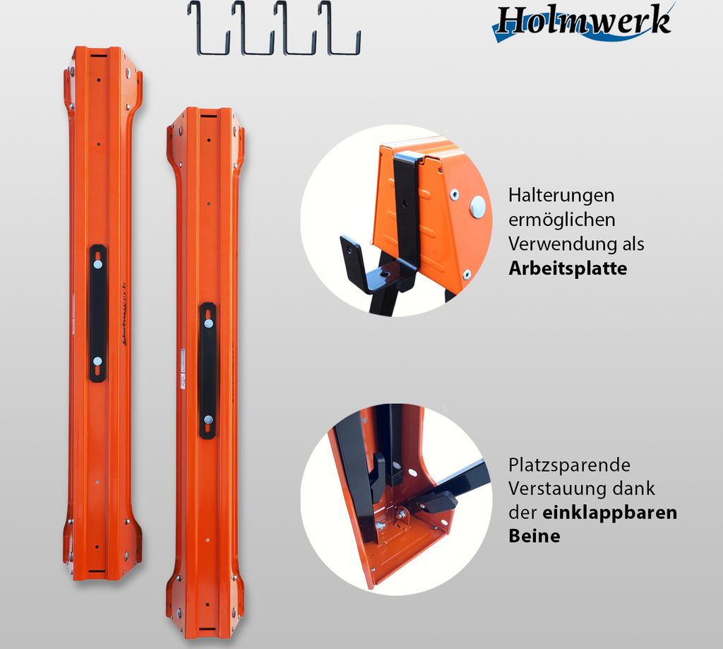 2x Arbeitsbock Klappbock Gerüstbock Sägebock - 1000 kg Produktbild 11