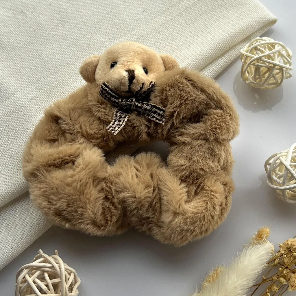 Accessorio Capelli Teddy Bear - Peluche Marrone Elegante e Comodo - 2