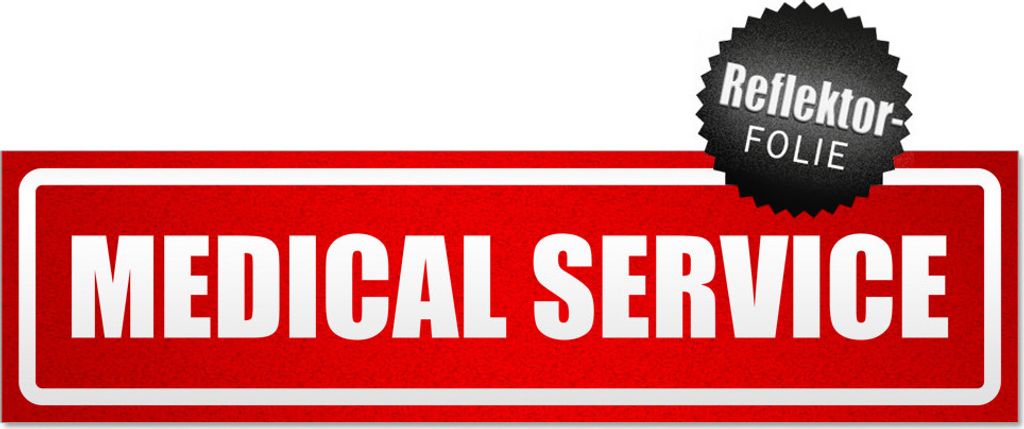 Medical Service invertiert Magnetschild Schild magnetisch