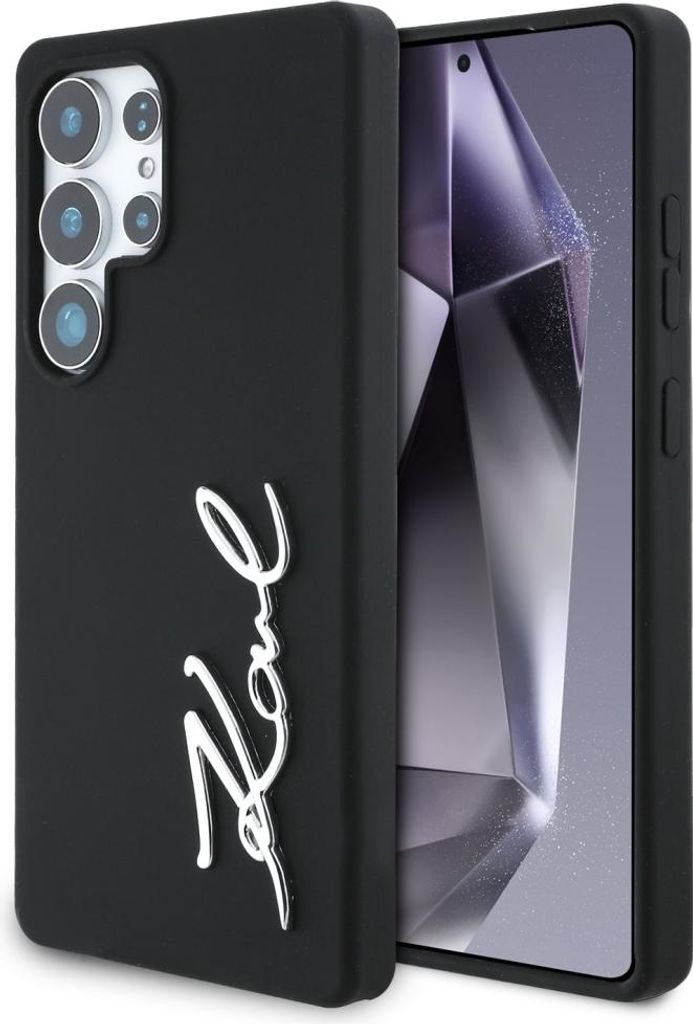 KARL LAGERFELD case passend für SAMSUNG S25 Ultra KLHCS25LSCMSMVK (Silicone Sign Metal Logo) black
