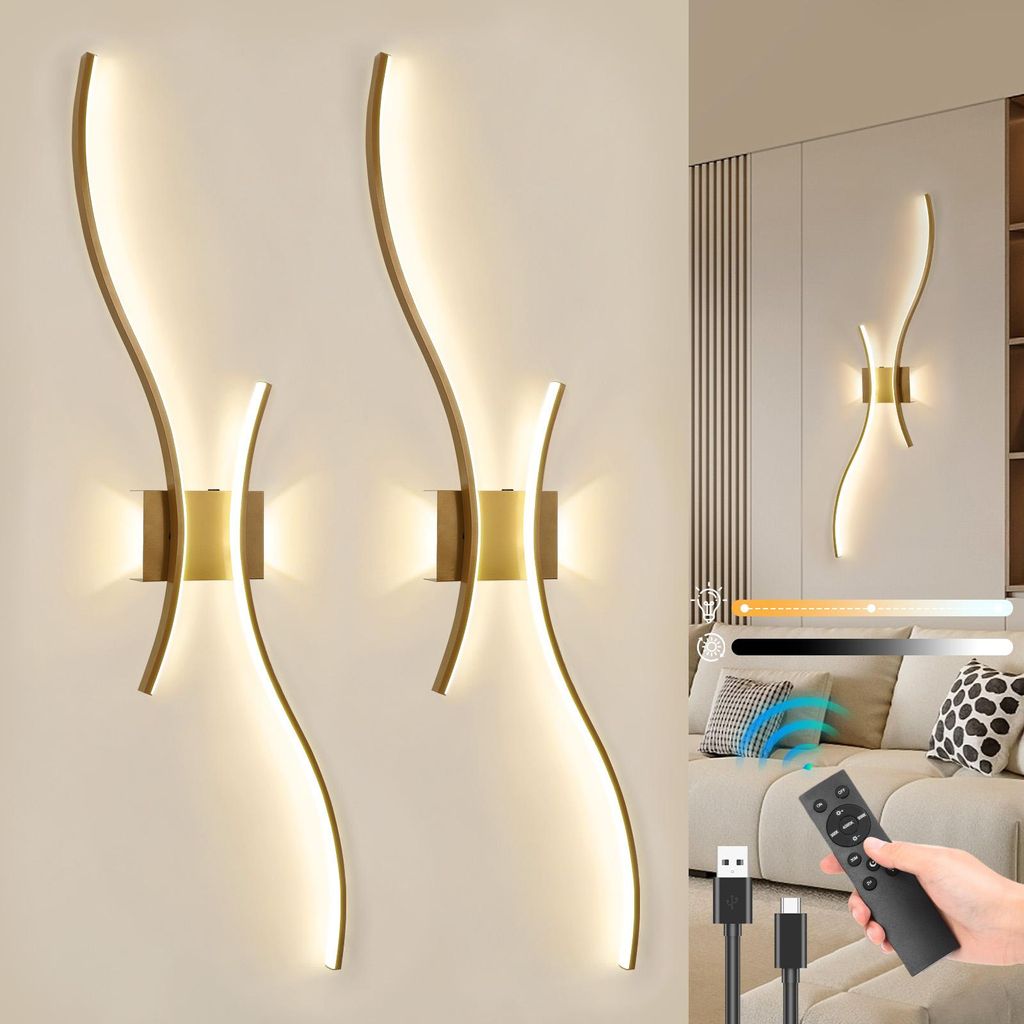 100CM Gold LED Touch-Wandleuchten Innen Großes Produktbild 