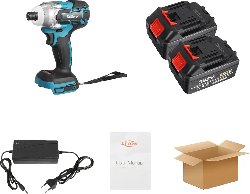 Visseuse sans fil 520Nm Brushless haute vitesse 2700tr/min + 2 batteries