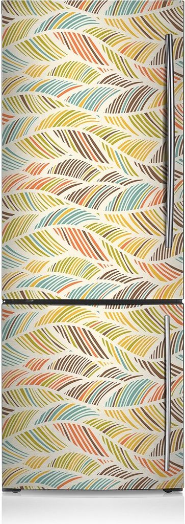 Magnete Küche Kühlschrank Kühlschrankmagnete 60x190 cm - Abstrakte Wellen.