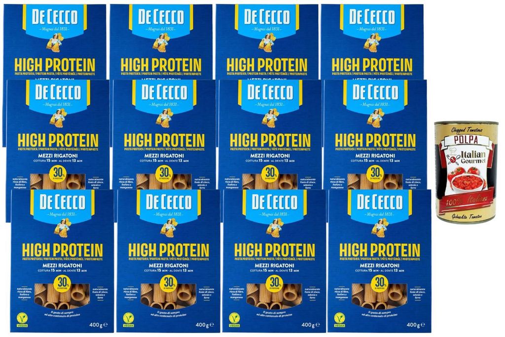 De Cecco Italian Gourmet Pasta Mezzi Rigatoni proteica High Produktbild 