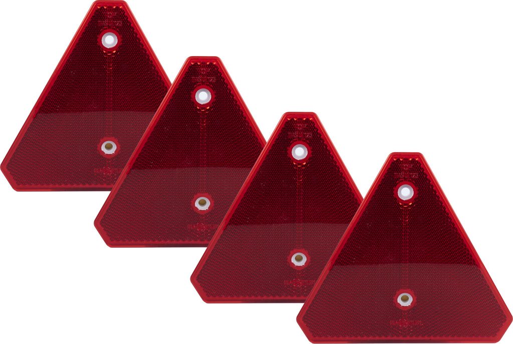 WAŚ rote Warndreiecke, 150 mm, Set, 4x Reflektoren