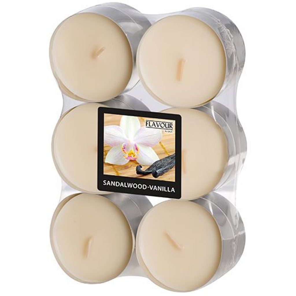 Papstar Maxi-Duftteelichter, Sandalwood-Vanilla, Ø 58 mm · Produktbild 