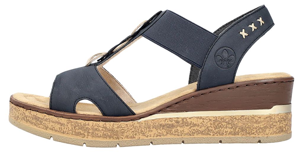Sandalen mit Keilabsatz und Gummibändern – Namur