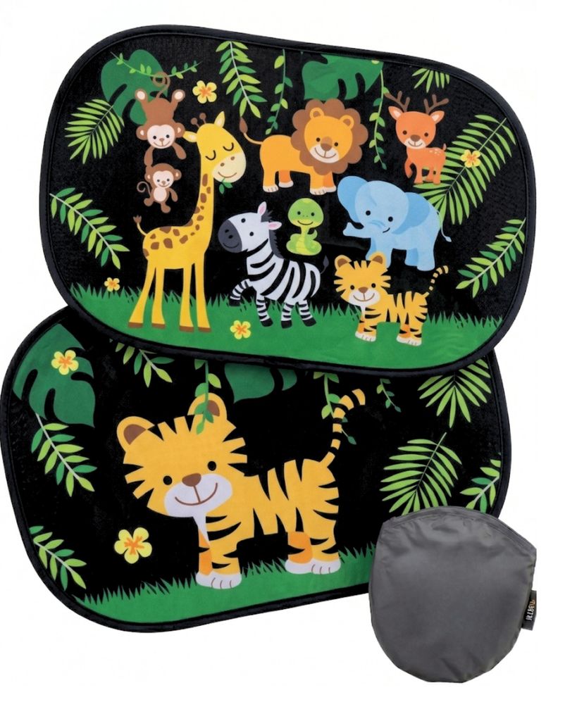 2x HECKBO Pare-soleil voiture enfant motif jungle | 8 Image du produit 