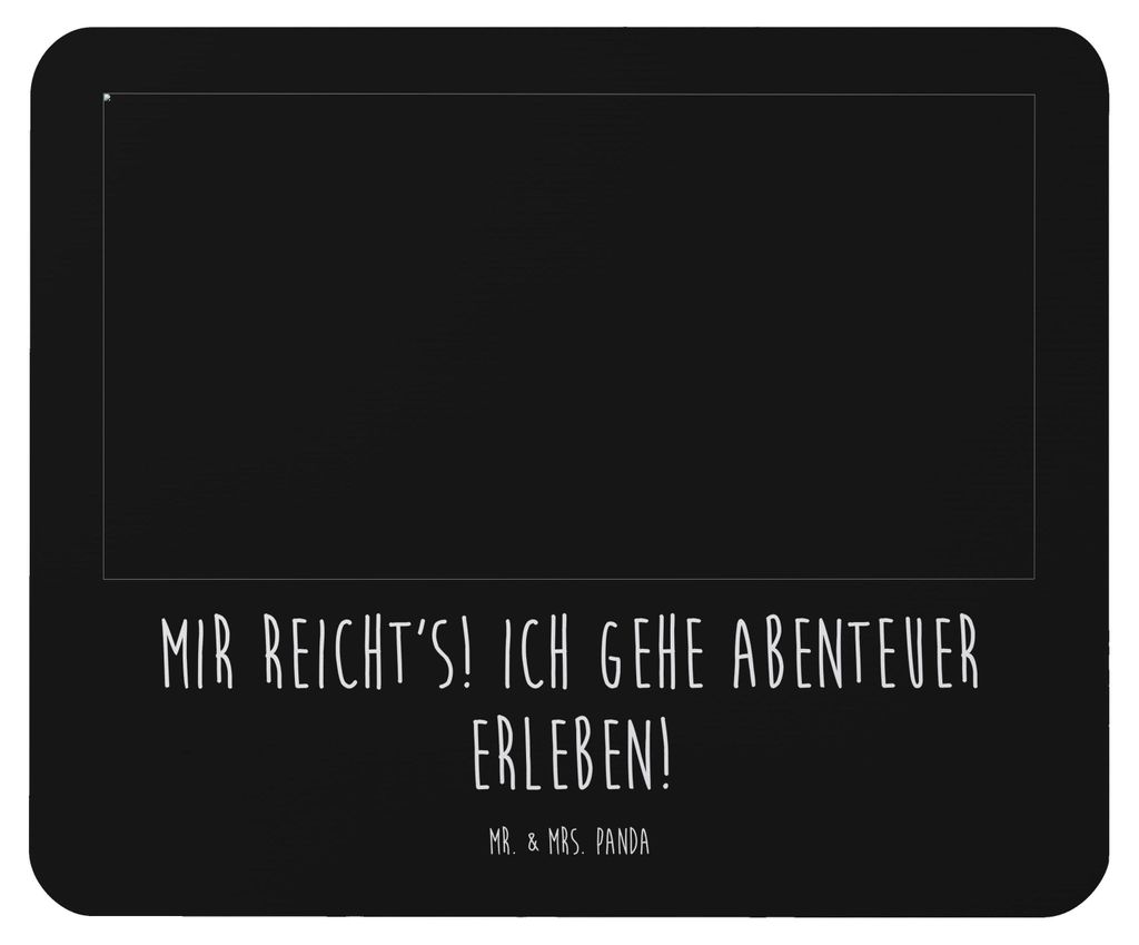 Mr. & Mrs. Panda Mouse Pad Einhorn Bergsteiger - Schwarz - Geschenk, Mauspad, notebook, Reisen, Unicorn, Urlaub, Abenteuer, laptop mousepad, pc, Be...