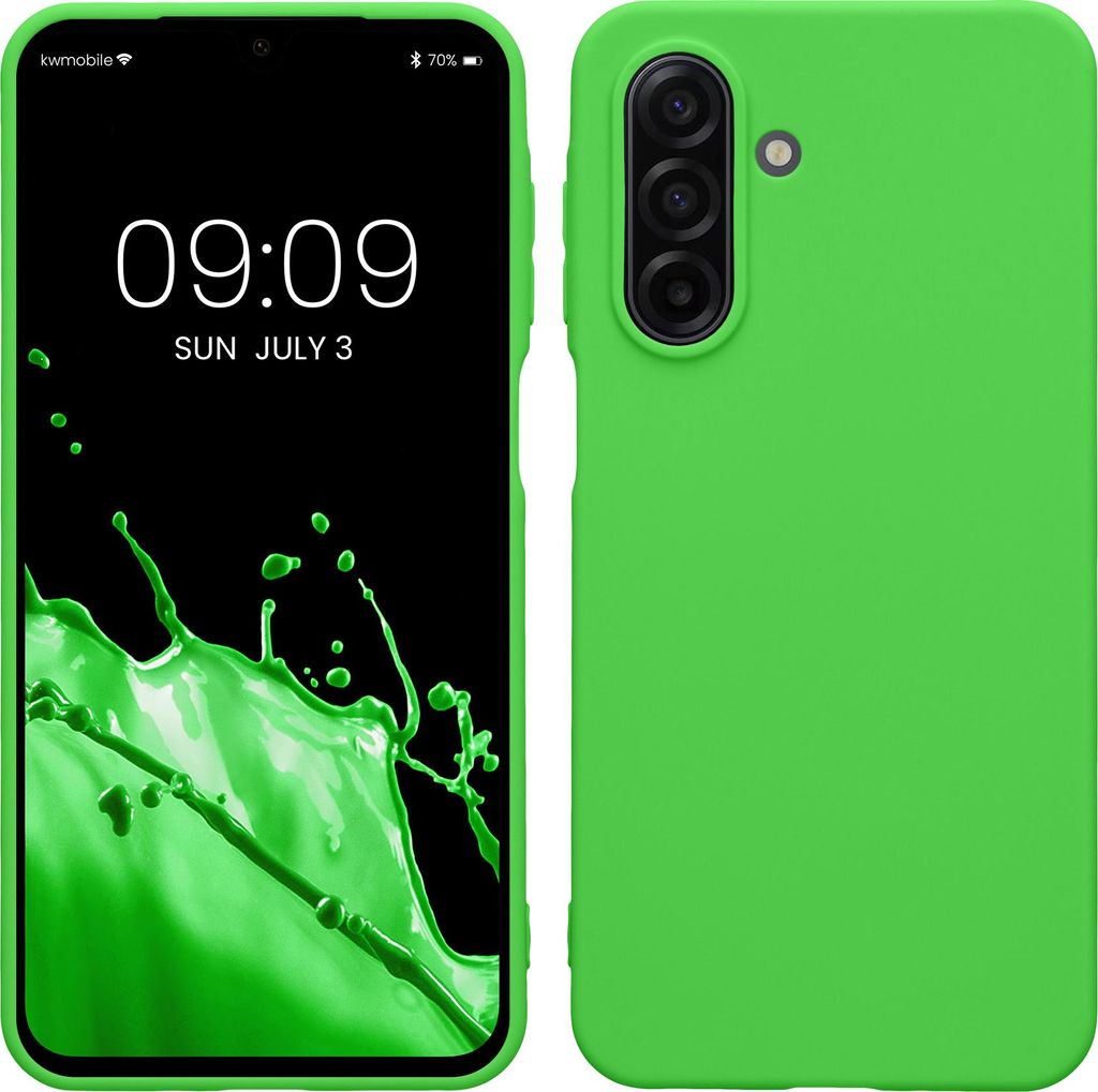 kwmobile Handyhülle für Samsung Galaxy A17 4G / 5G Hülle - TPU Case - Kabelloses Laden - Schutzhülle Cover in Limettengrün