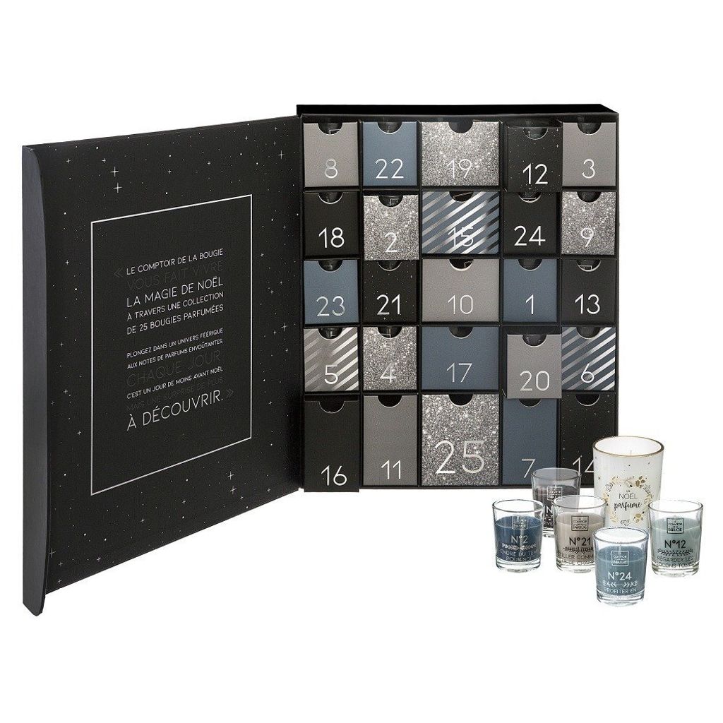 Adventskalender met 25 kaarsen, 32x38 cm Productafbeelding 