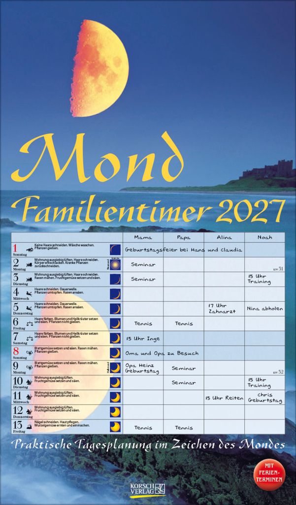 Mond-Familientimer 2027 Produktbild 