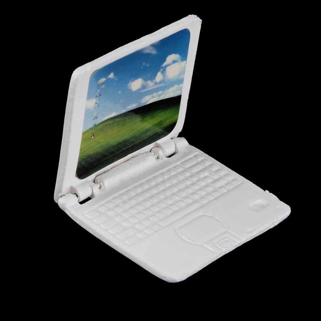 Miniatur Laptop für Puppenstubenminiaturen Produktbild 