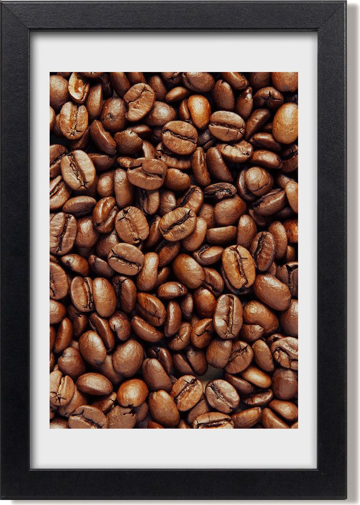 Bild 20x30 MDF-Rahmen, Wandkunst Körner Kaffee