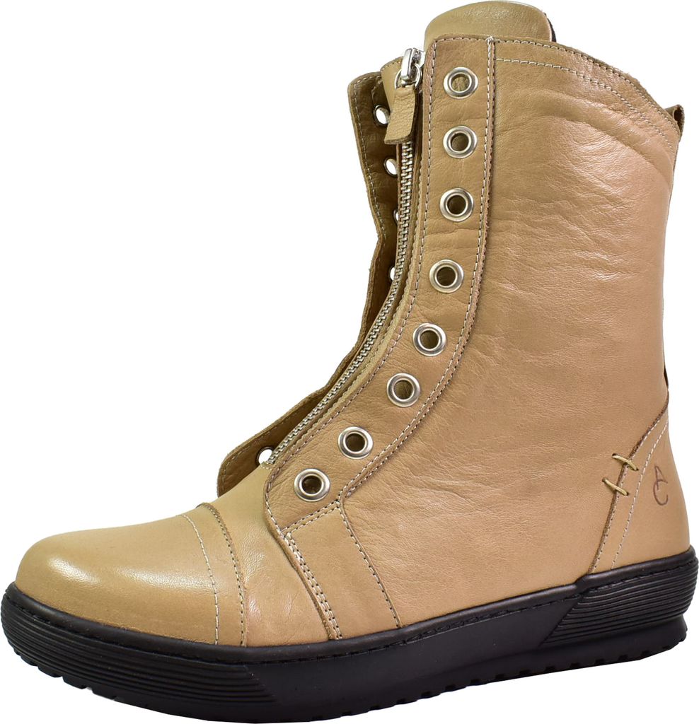 Andrea Conti Damen Stiefelette Boot sportlich Reißverschluss vorne 0066005, Größe:41 EU, Farbe:Braun