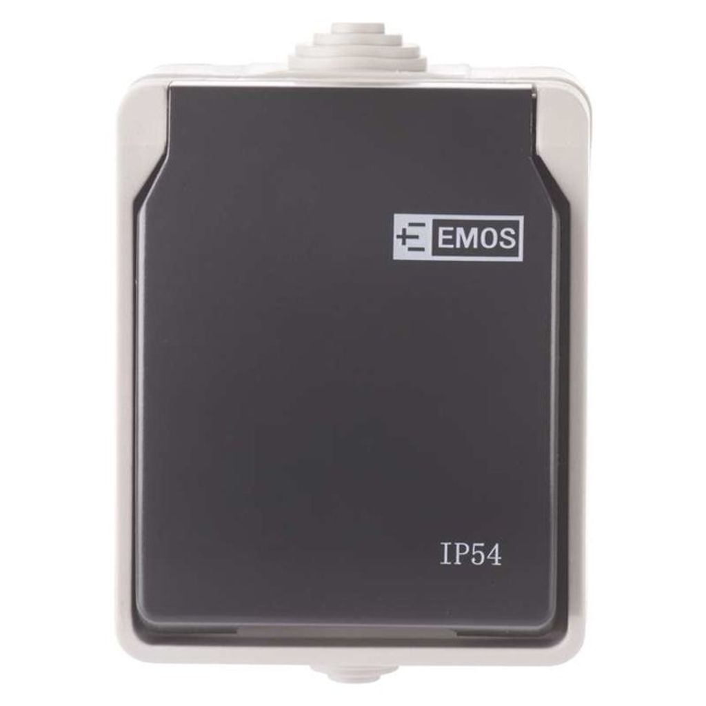 Presa a muro, grigio-nero, IP54 71034 Immagine del prodotto 