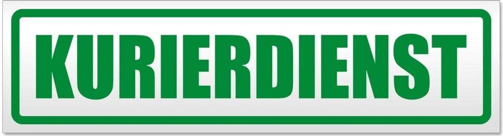 Kiwistar - Autoaufkleber - Grün - 20 x 5,3 cm - Kurierdienst - Hinweis Aufkleber Sticker für Auto, Kfz, Fahrrad, PKW, LKW