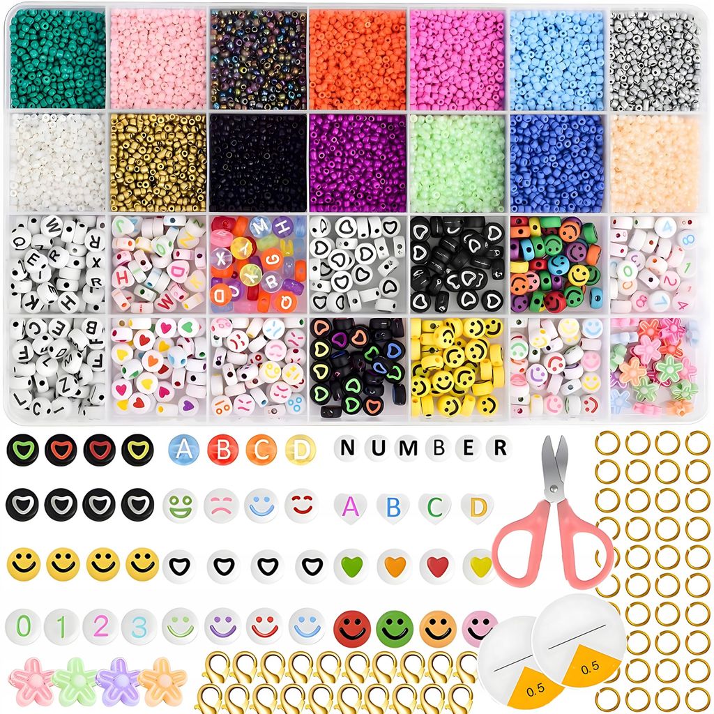 Craft MEGA XXXL Perlen Set – Bunte Buchstabenperlen für Produktbild 